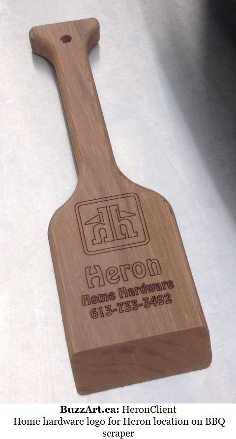 Home hardware logo for Heron location on BBQ scraper
